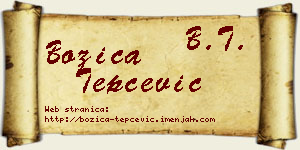 Božica Tepčević vizit kartica